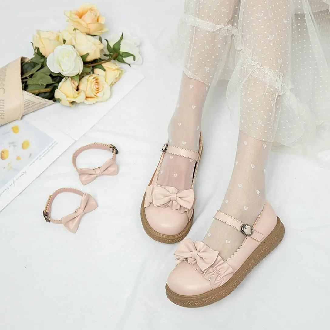 Alsoloveu Women Flats Mary Jane Cosplay Shoes Platform with Ankle Strap