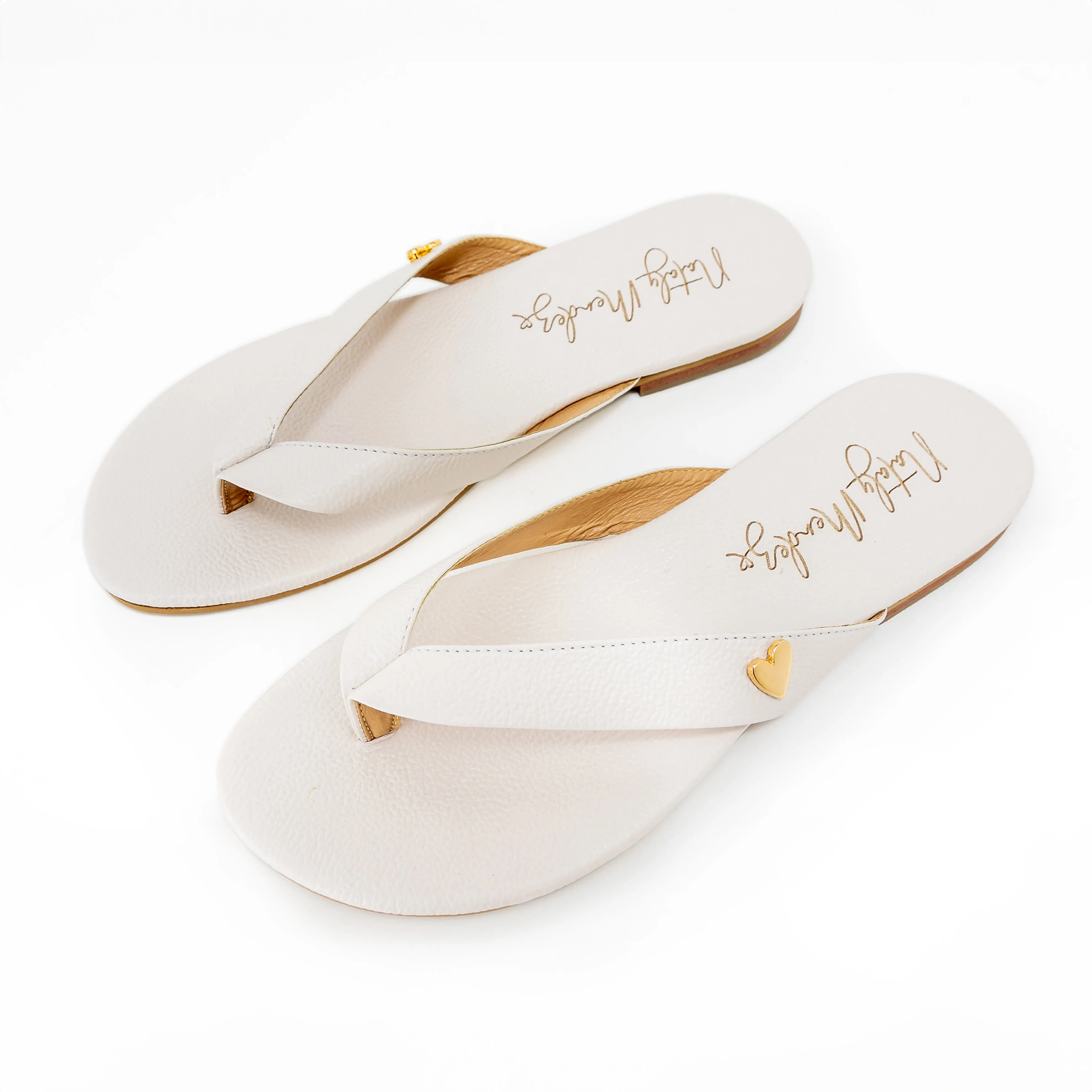 Antonella Flats Sandals - Ivory