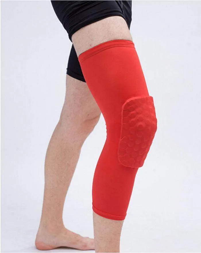 Compression Knee Sleeve Padded Leg Support HoneyComb Pad