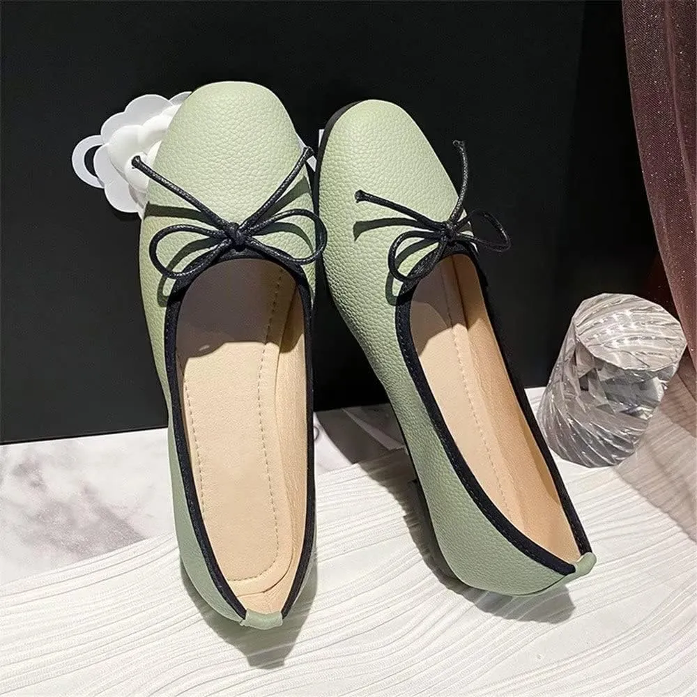 INEELUYI Women's Flats Comfortable Slip On Ballet Flats Soft Bow Flat Shoes