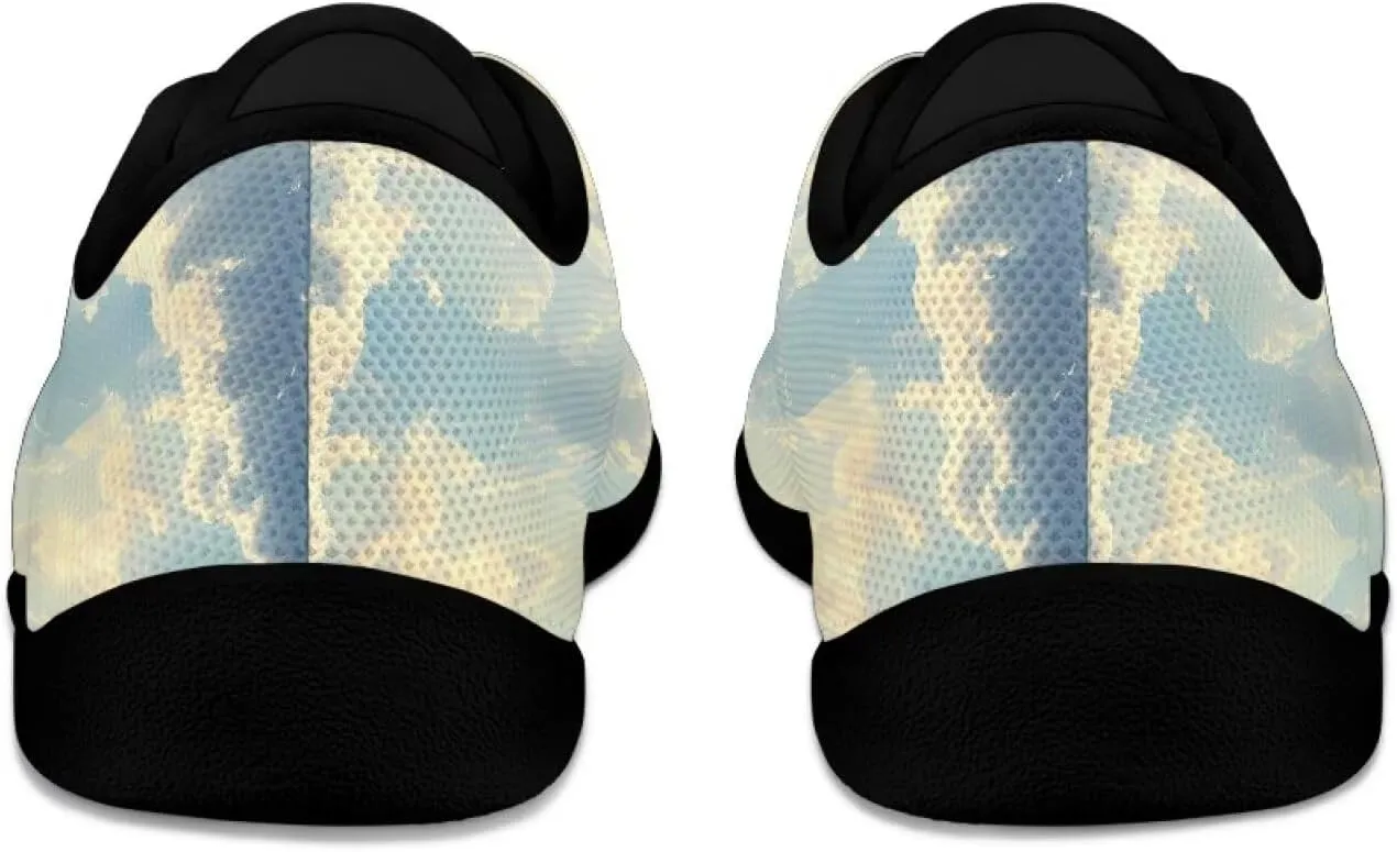 Lace-Up Barefoot Shoes for Mother Women Wide Toe Walking Shoes Lightweight Soft Anti-Skid Sneakers for Hiking and Daily Wear US Size 6-13.5 Black Sole