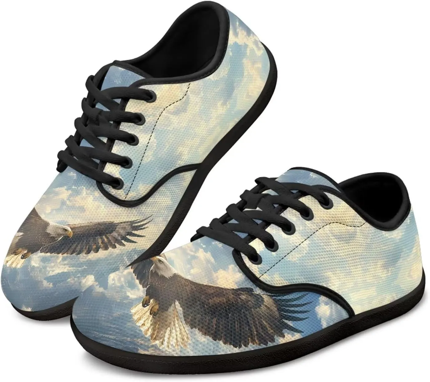 Lace-Up Barefoot Shoes for Mother Women Wide Toe Walking Shoes Lightweight Soft Anti-Skid Sneakers for Hiking and Daily Wear US Size 6-13.5 Black Sole