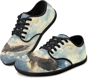 Lace-Up Barefoot Shoes for Mother Women Wide Toe Walking Shoes Lightweight Soft Anti-Skid Sneakers for Hiking and Daily Wear US Size 6-13.5 Black Sole