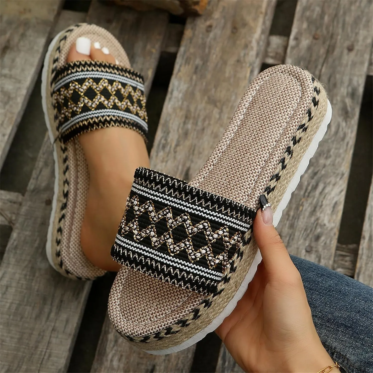 Ladmiple Sandals for Women Dressy Summer,Womens 2023 Cute Bow Knot Beach Comfy Flip Flops Casual Platform Shoes Sandals