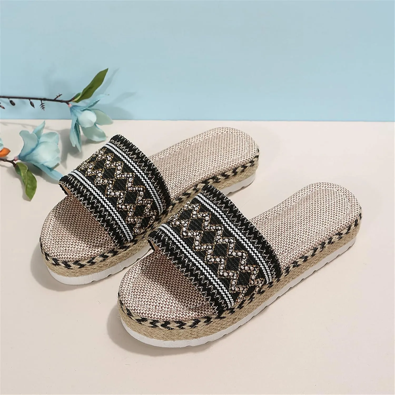 Ladmiple Sandals for Women Dressy Summer,Womens 2023 Cute Bow Knot Beach Comfy Flip Flops Casual Platform Shoes Sandals