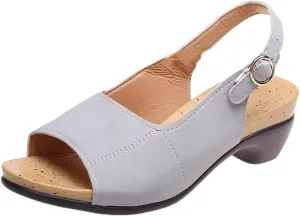 Ladmiple Sandals for Women Wedge,Womens 2023 Comfy Slip-On Sandal Summer Casual Beach Shoes Open Toe Espadrille Platform