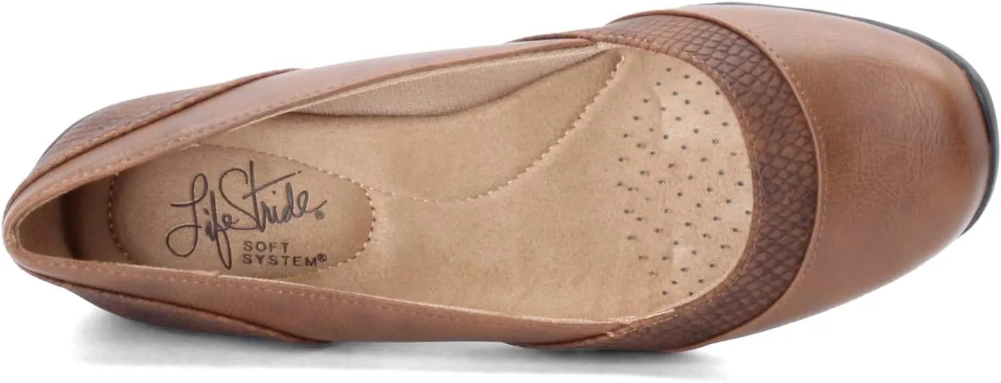 LifeStride Women's Deja Vu Ballerina Flats  Color Tan Size 8M