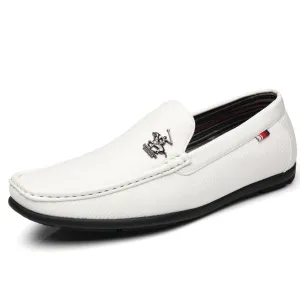 Men's Driving Moccasins Slip On Loafers Edwin-1-white