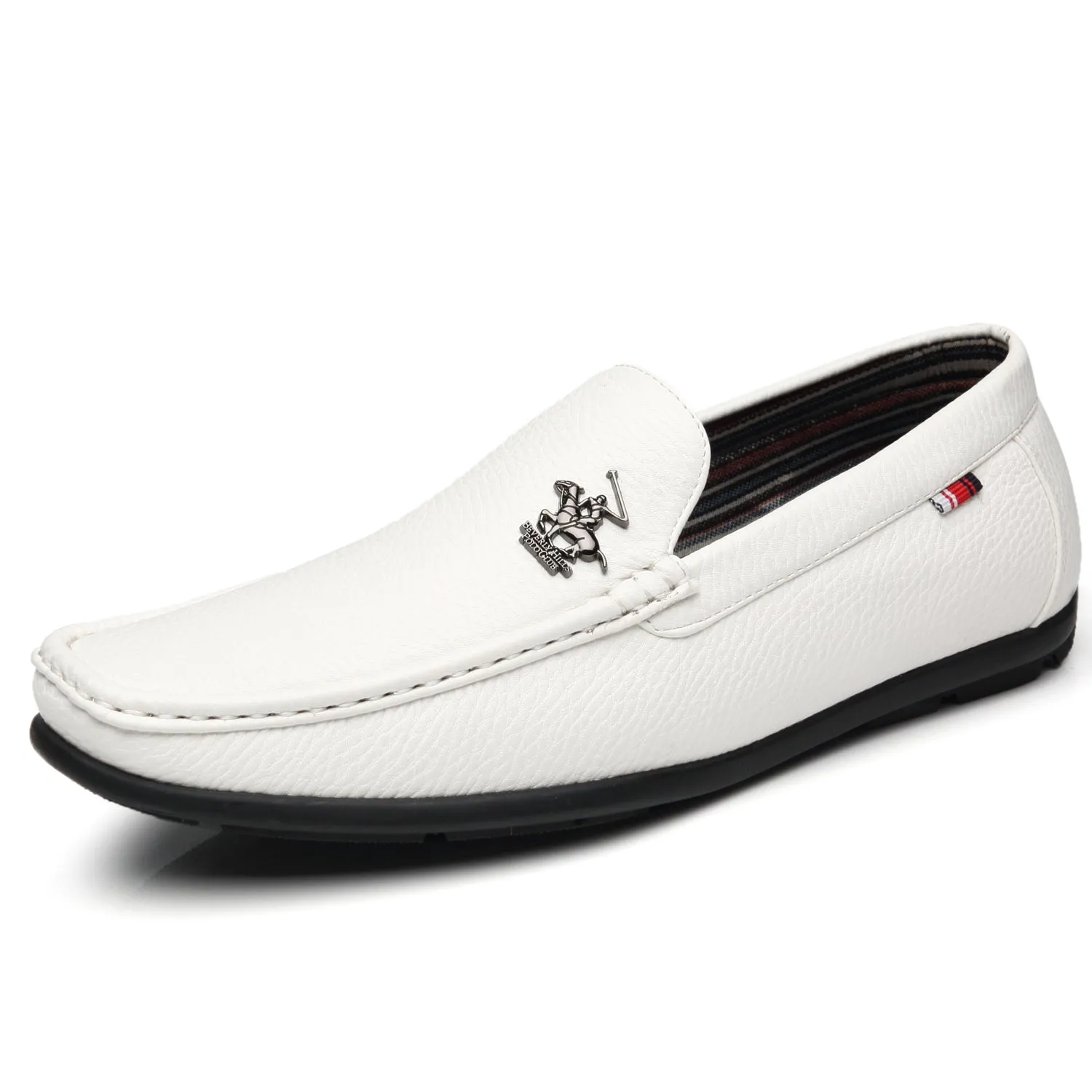 Men's Driving Moccasins Slip On Loafers Edwin-1-white