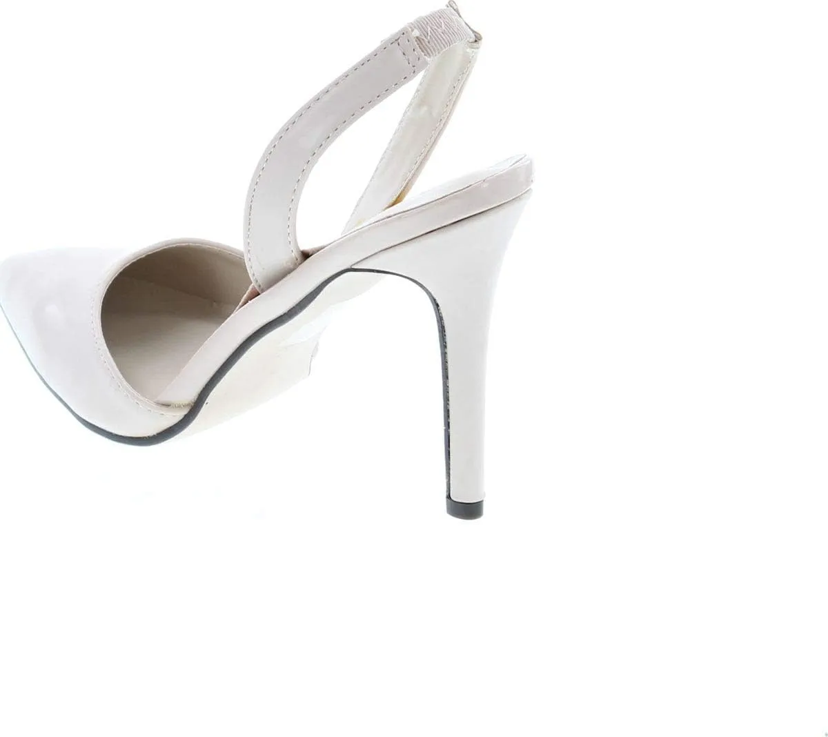 Pierre Dumas Women's Cherry-4 Vegan Leather Pointed-Toe D'Orsay Slingback Dress Pump Stiletto Heels