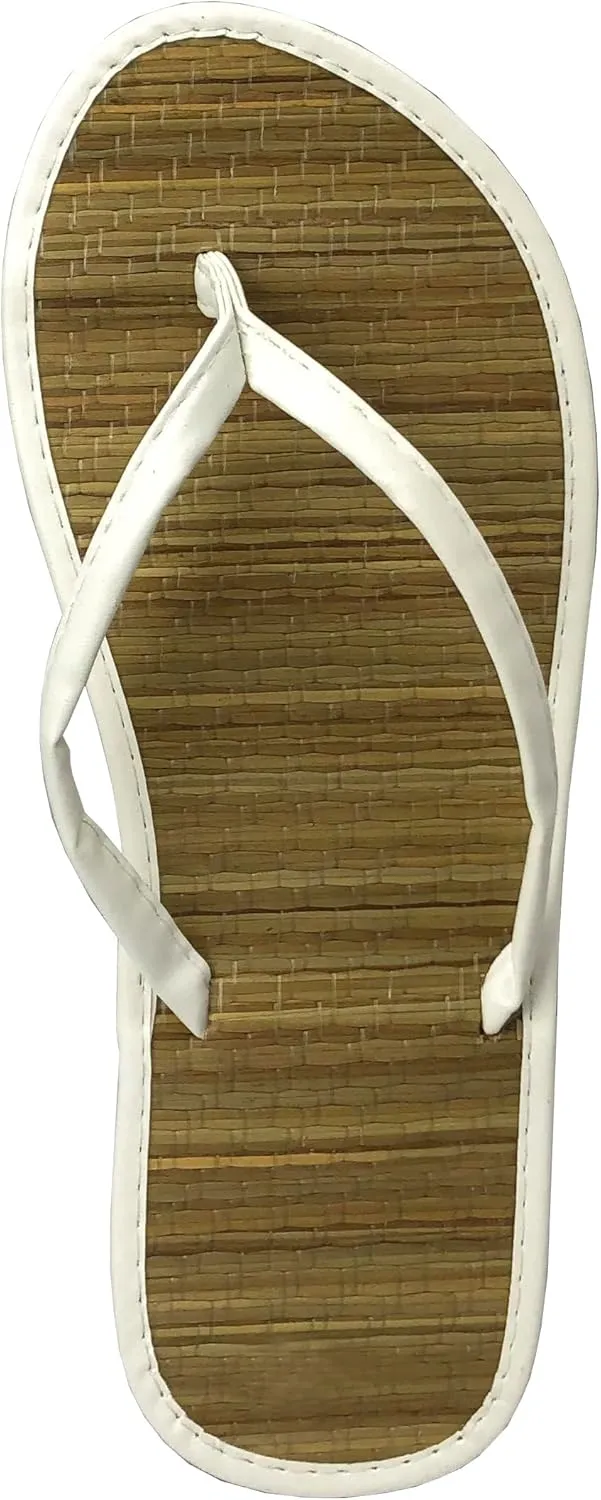 REDVOLUTION Women's Bamboo Sandal Flip-Flops Flats Beach Summer Shoe
