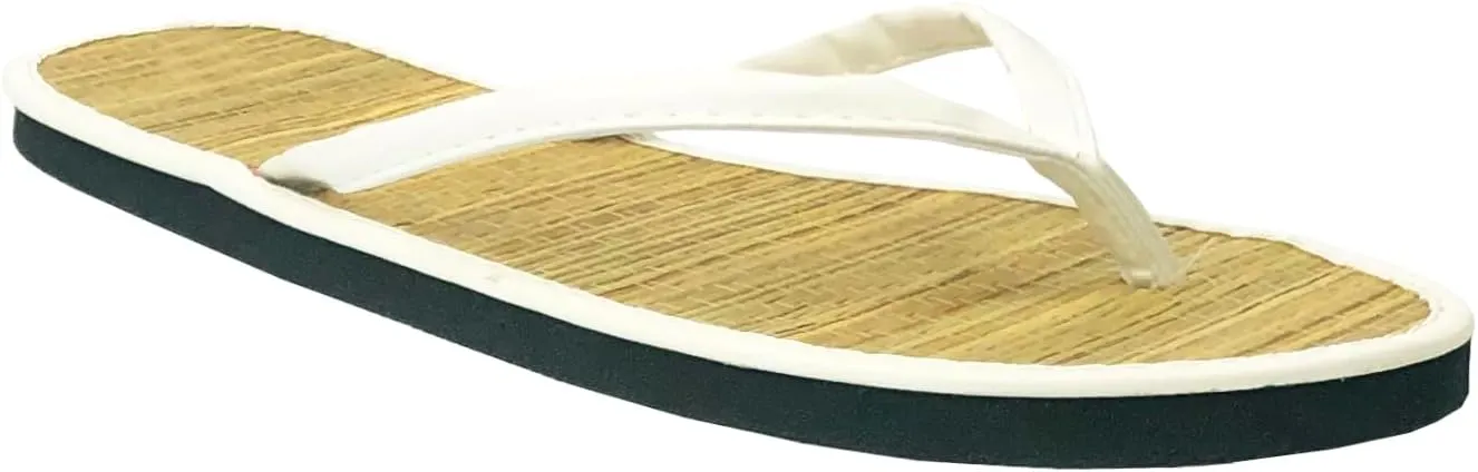 REDVOLUTION Women's Bamboo Sandal Flip-Flops Flats Beach Summer Shoe