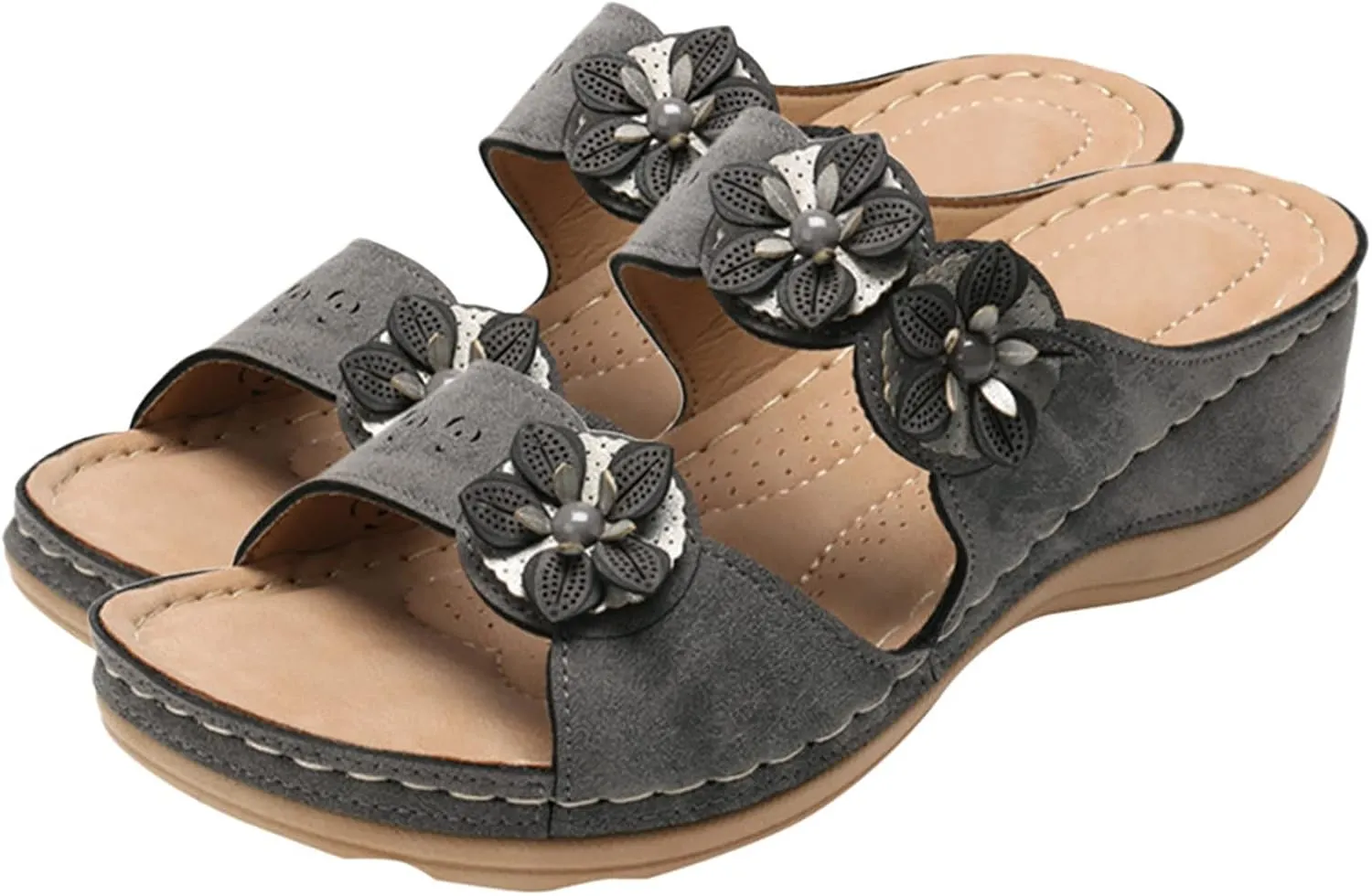 Sandalias para Mujer Elegantes, Sandals Women Premium Orthopedic Open Toe Sandals Retro Anti-Slip Breathable Sandals