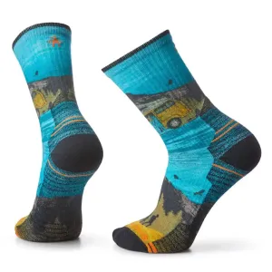 Smartwool Hike Light Cushion Great Excursion Print Crew Socks  Merino Wool Performance