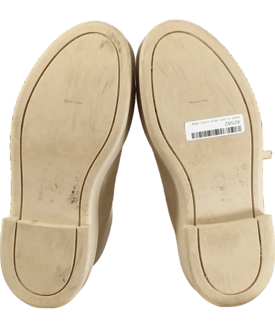 THE ROW Beige Zipped 1 Leather Ankle Boots UK 2 EU 35 