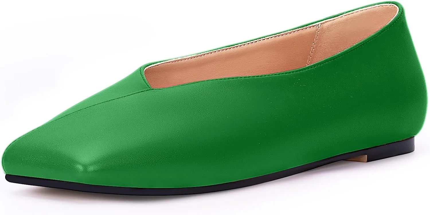 Women's Soft Ballet Silver Flats Elegant Slip On Square Toe Walking Single Shoes