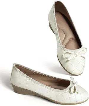 ZOVE Dress Shoes for Women Casual Comfortable Dress Flats Ballet Low Wedge Work Shoes